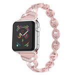 Diamond Stainless Steel Watch Band For Apple Watch Ultra 49mm / Series 8&7 45mm / SE 2&6&SE&5&4 44mm / 3&2&1 42mm(Rose Gold)