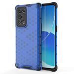 For OPPO Reno6 Pro+ 5G Shockproof Honeycomb PC + TPU Protective Case(Blue)