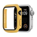 Shockproof PC+Tempered Glass Protective Case with Packed Carton For Apple Watch Series 6 & SE & 5 & 4 44mm(Yellow)