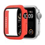 Shockproof PC+Tempered Glass Protective Case with Packed Carton For Apple Watch Series 6 & SE & 5 & 4 44mm(Red)