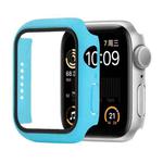 Shockproof PC+Tempered Glass Protective Case with Packed Carton For Apple Watch Series 6 & SE & 5 & 4 44mm(Sky Blue)