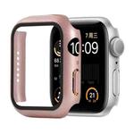 Shockproof PC+Tempered Glass Protective Case with Packed Carton For Apple Watch Series 6 & SE & 5 & 4 40mm(Rose Gold)