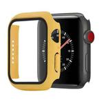 Shockproof PC+Tempered Glass Protective Case with Packed Carton For Apple Watch Series 3 & 2 & 1 38mm(Yellow)