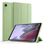For Samsung Galaxy Tab A7 Lite T225 3-folding Horizontal Flip Honeycomb TPU Shockproof + PU Leather Case with Holder(Matcha Green)