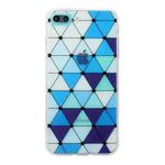 Hollow Diamond-shaped Squares Pattern TPU Precise Hole Phone Protective Case For iPhone 8 Plus / 7 Plus(Blue)