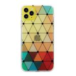 For iPhone 11 Pro Max Hollow Diamond-shaped Squares Pattern TPU Precise Hole Phone Protective Case (Yellow)