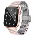 Multi-baht Steel Watch Band For Apple Watch Ultra 49mm / Series 8&7 45mm / SE 2&6&SE&5&4 44mm / 3&2&1 42mm(Steel Between Rose Gold)