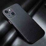 For iPhone 13 R-JUST Carbon Fiber Leather Texture All-inclusive Shockproof Back Cover Case(Black)