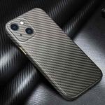 For iPhone 13 R-JUST Carbon Fiber Leather Texture All-inclusive Shockproof Back Cover Case(Grey)