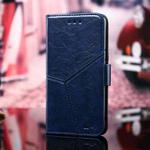 For iPhone 13 mini Geometric Stitching Horizontal Flip TPU + PU Leather Case with Holder & Card Slots & Wallet (Blue)
