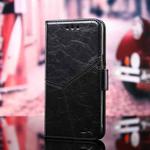For iPhone 13 Geometric Stitching Horizontal Flip TPU + PU Leather Case with Holder & Card Slots & Wallet(Black)