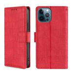 For iPhone 13 Pro Skin Feel Crocodile Texture Magnetic Clasp Horizontal Flip PU Leather Case with Holder & Card Slots & Wallet (Red)