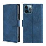 For iPhone 13 Pro Max Skin Feel Crocodile Texture Magnetic Clasp Horizontal Flip PU Leather Case with Holder & Card Slots & Wallet (Blue)