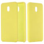 For Xiaomi Redmi 8A Solid Color Liquid Silicone Dropproof Full Coverage Protective Case(Yellow)