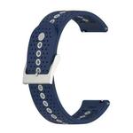 22mm Universal Colorful Hole Silicone Watch Band(Midnight Blue Grey)