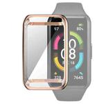 For Huawei Band 6 / 6 Pro / Honor Band 6 Full Coverage TPU Electroplating Protective Case Cover(Rose Gold)