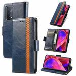 For OPPO A93 5G CaseNeo Business Splicing Dual Magnetic Buckle Horizontal Flip PU Leather Case with Holder & Card Slots & Wallet(Blue)