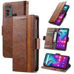 For Doogee X96 Pro CaseNeo Business Splicing Dual Magnetic Buckle Horizontal Flip PU Leather Case with Holder & Card Slots & Wallet(Brown)