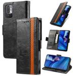 For Xiaomi Redmi Note 10 JP Edition CaseNeo Business Splicing Dual Magnetic Buckle Horizontal Flip PU Leather Case with Holder & Card Slots & Wallet(Black)