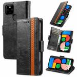 For Google Pixel 5a 5G CaseNeo Business Splicing Dual Magnetic Buckle Horizontal Flip PU Leather Case with Holder & Card Slots & Wallet(Black)