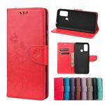 Butterfly Flower Pattern Horizontal Flip Leather Case with Holder & Card Slots & Wallet For Wiko Power U30(Red)