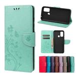 Butterfly Flower Pattern Horizontal Flip Leather Case with Holder & Card Slots & Wallet For Wiko Power U30(Green)