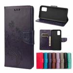 Butterfly Flower Pattern Horizontal Flip Leather Case with Holder & Card Slots & Wallet For Xiaomi Redmi 10(Deep Purple)