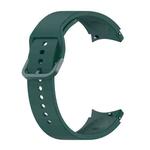 For Samung Galaxy Watch4 40mm / 44mm Silicone Flat Buckle Watch Band(Dark Green)