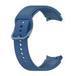 For Samung Galaxy Watch4 40mm / 44mm Silicone Flat Buckle Watch Band(Dark Blue)