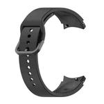 For Samung Galaxy Watch4 40mm / 44mm Silicone Flat Buckle Watch Band(Black)
