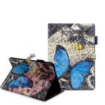 For iPad 10.2 3D Embossing Pattern Horizontal Flip Leather Case with Holder & Card Slots & Wallet(Flower Butterfly)