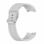 For Samung Galaxy Watch4 40mm / 44mm Silicone Silver Round Buckle Watch Band(Silver Grey)