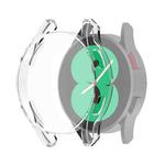 For Samung Galaxy Watch4 40mm Full Coverage TPU Electroplating Protective Case Cover(Transparent White)