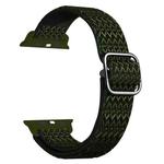 Adjustable Rhombic Texture Elastic Watch Band For Apple Watch Series 8&7 41mm / SE 2&6&SE&5&4 40mm / 3&2&1 38mm(Green)