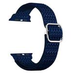 Adjustable Rhombic Texture Elastic Watch Band For Apple Watch Ultra 49mm / Series 8&7 45mm / SE 2&6&SE&5&4 44mm / 3&2&1 42mm(Blue)