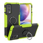 For OnePlus Nord 2 5G Armor Bear Shockproof PC + TPU Protective Case with Ring Holder(Green)