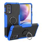For OnePlus Nord 2 5G Armor Bear Shockproof PC + TPU Protective Case with Ring Holder(Blue)