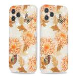 For iPhone 13 Butterfly Shell Colorful Series Pattern IMD TPU Shockproof Case(Orange)