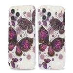 For iPhone 13 Pro Max Butterfly Shell Colorful Series Pattern IMD TPU Shockproof Case (Black)