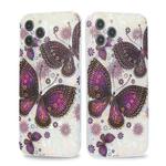 For iPhone 12 Pro Max Butterfly Shell Colorful Series Pattern IMD TPU Shockproof Case(Black)