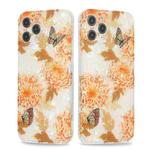 For iPhone 11 Pro Max Butterfly Shell Colorful Series Pattern IMD TPU Shockproof Case (Orange)