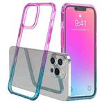 For iPhone 13 Pro Sound Coversion Shockproof Gradient Acrylic Protective Case (Pink Blue)