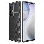 For vivo X70 Pro+ Carbon Fiber Texture Shockproof TPU Case(Black)