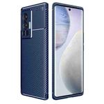 For vivo X70 Pro Carbon Fiber Texture Shockproof TPU Case(Blue)