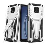 For Motorola Moto G Power 2021 Super V Armor PC + TPU Shockproof Case with Invisible Holder(Silver)