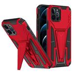For iPhone 12 Pro Super V Armor PC + TPU Shockproof Case with Invisible Holder(Red)