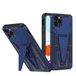 For iPhone 11 Pro Super V Armor PC + TPU Shockproof Case with Invisible Holder (Blue)
