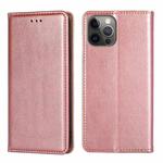 For iPhone 13 Pro PU + TPU Gloss Oil Solid Color Magnetic Horizontal Flip Leather Case with Holder & Card Slot & Wallet (Rose Gold)