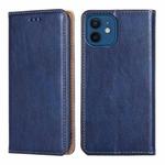 For iPhone 13 PU + TPU Gloss Oil Solid Color Magnetic Horizontal Flip Leather Case with Holder & Card Slot & Wallet(Blue)