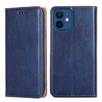 For iPhone 13 mini PU + TPU Gloss Oil Solid Color Magnetic Horizontal Flip Leather Case with Holder & Card Slot & Wallet (Blue)